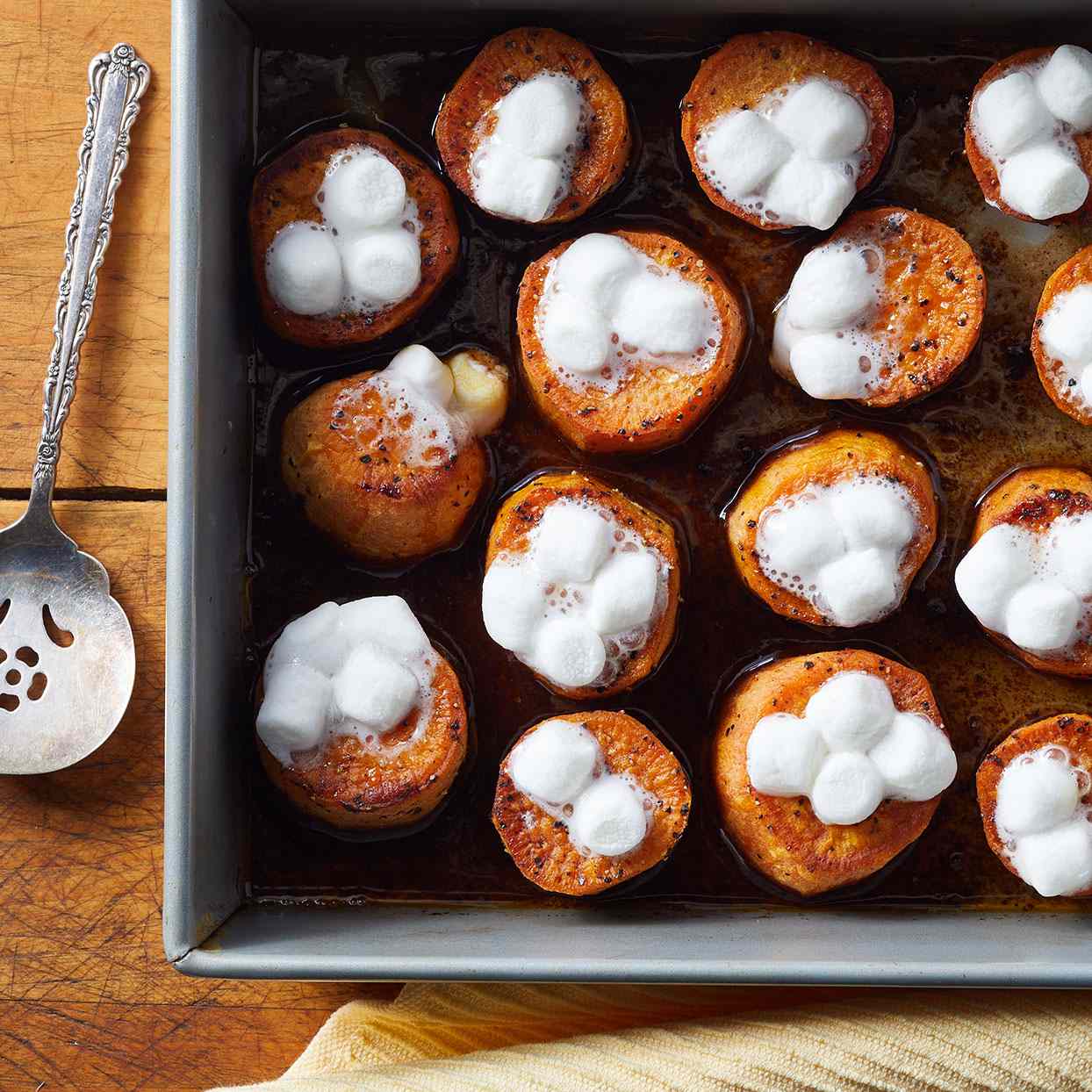 Melting Sweet Potatoes with Mini Marshmallows