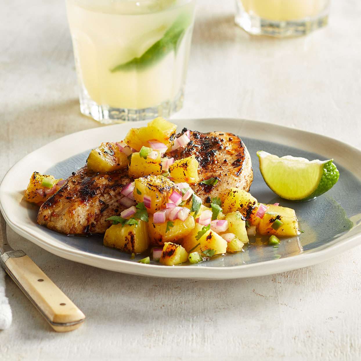 Jerk-Spiced Chicken with Charred Pineapple Salsa