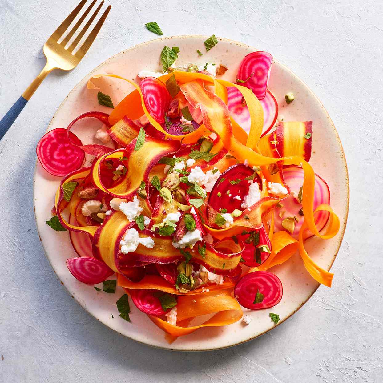 Shaved Root Vegetable Salad with Pistachios