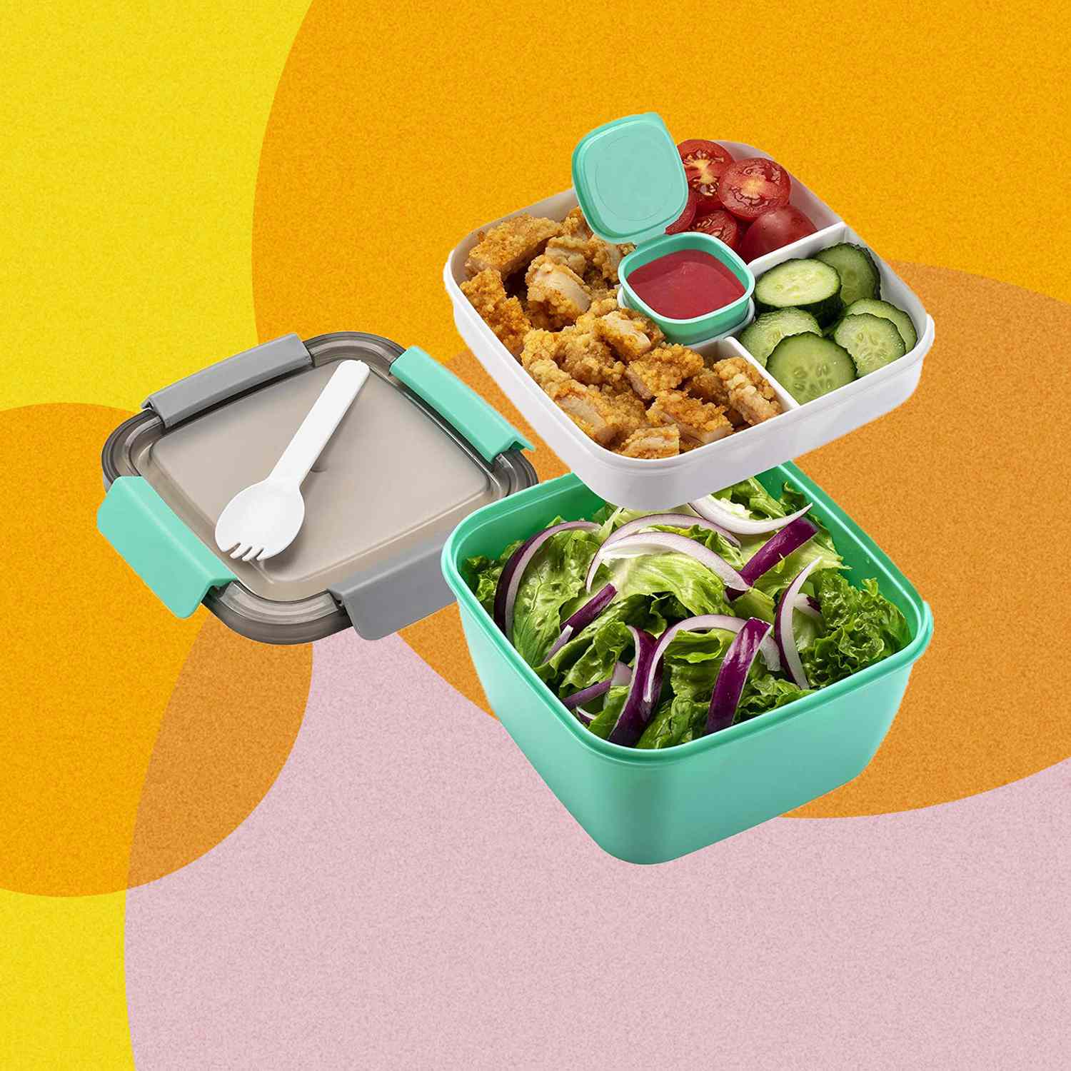 Freshmage salad lunch container