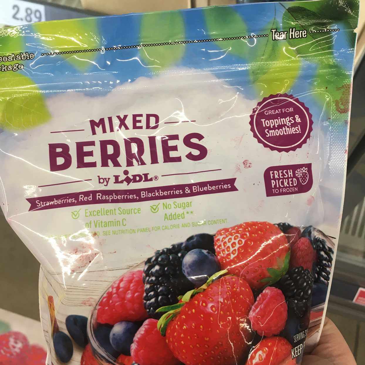 bag of frozen berries