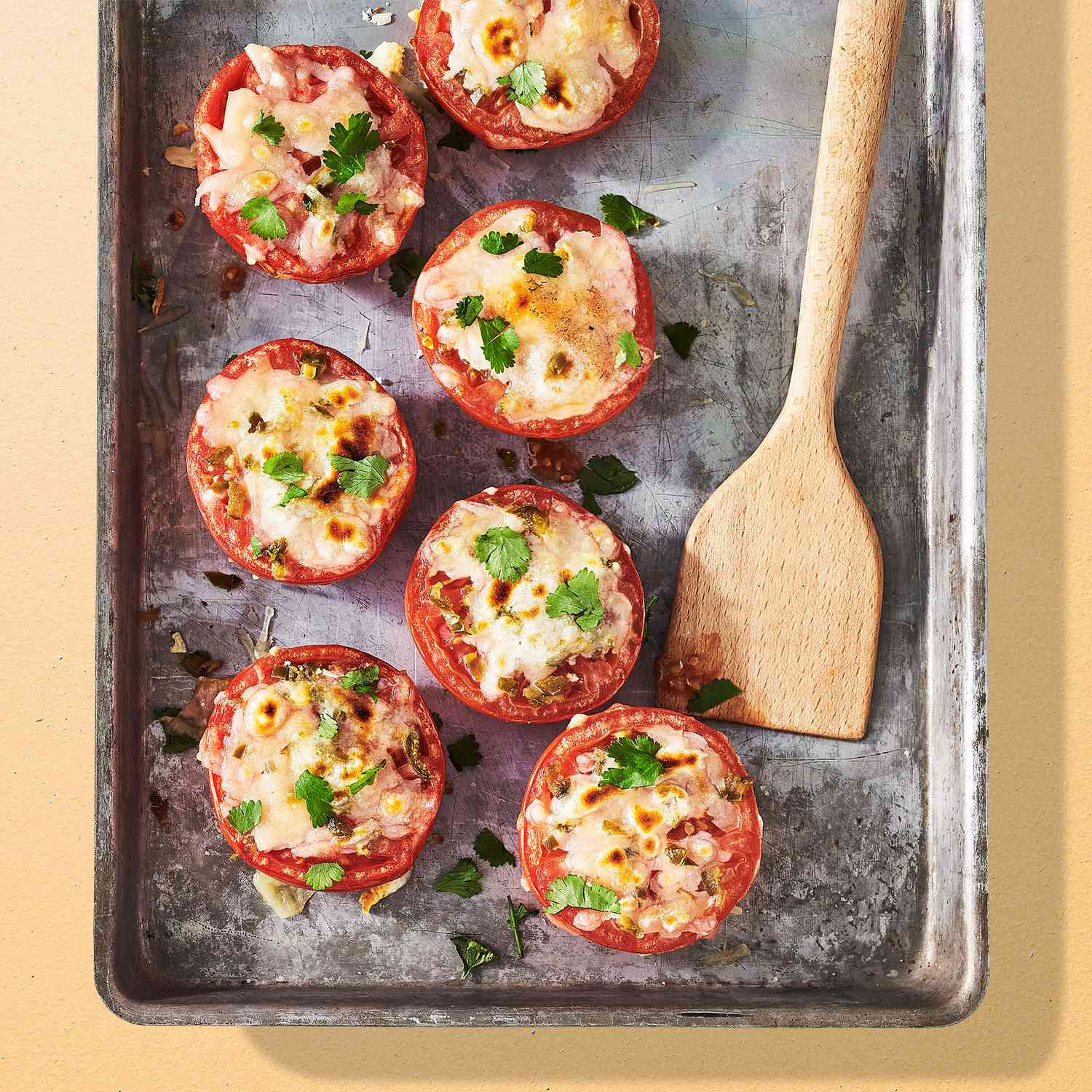 Broiled Tomatoes with Cheddar & Jalapeños