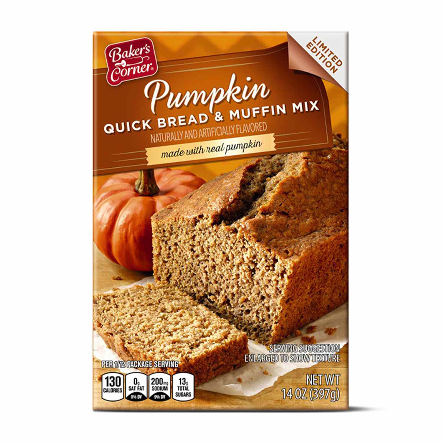 bakers corner pumpkin quick bread mix