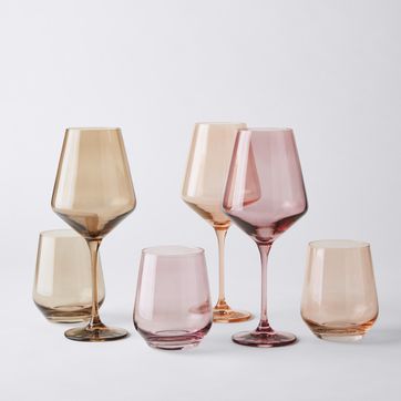 estelle colored glass wineglasses