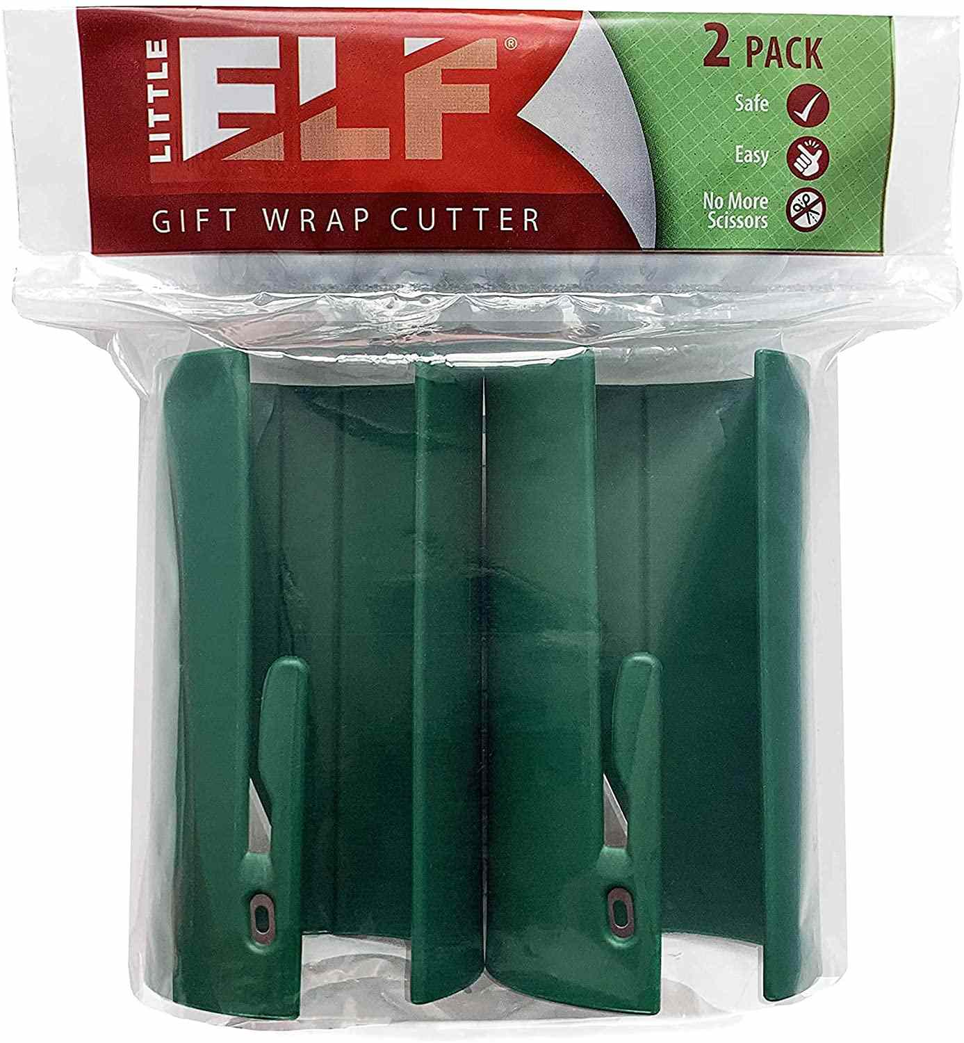 green gift wrap cutters in cellophane bag