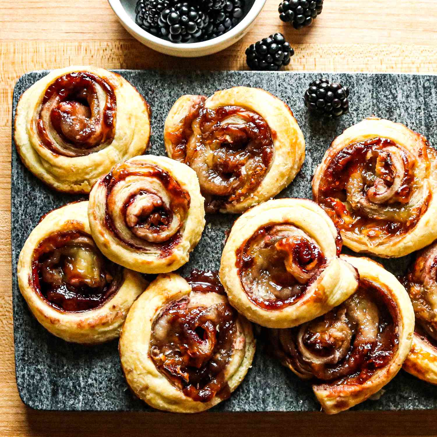 Blackberry & Brie Puff Pastry Roll 