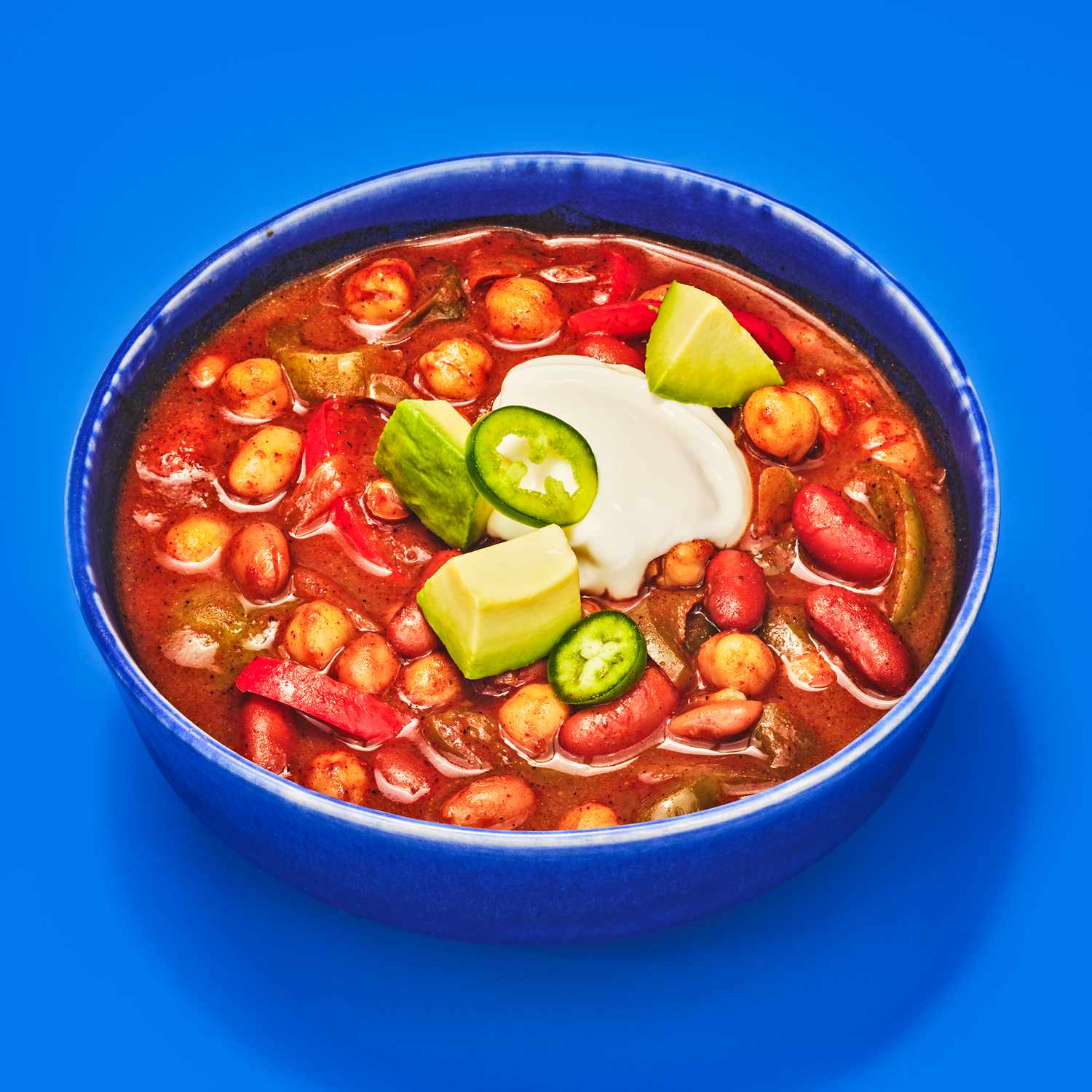 Vegetarian Chili with Salad Beans