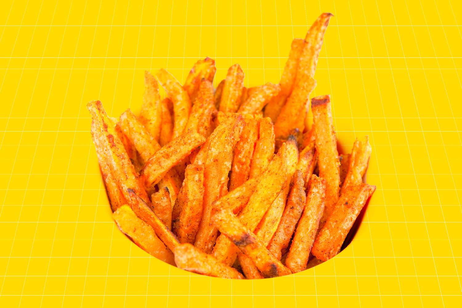 Sweet Potato fries with a designed treatment