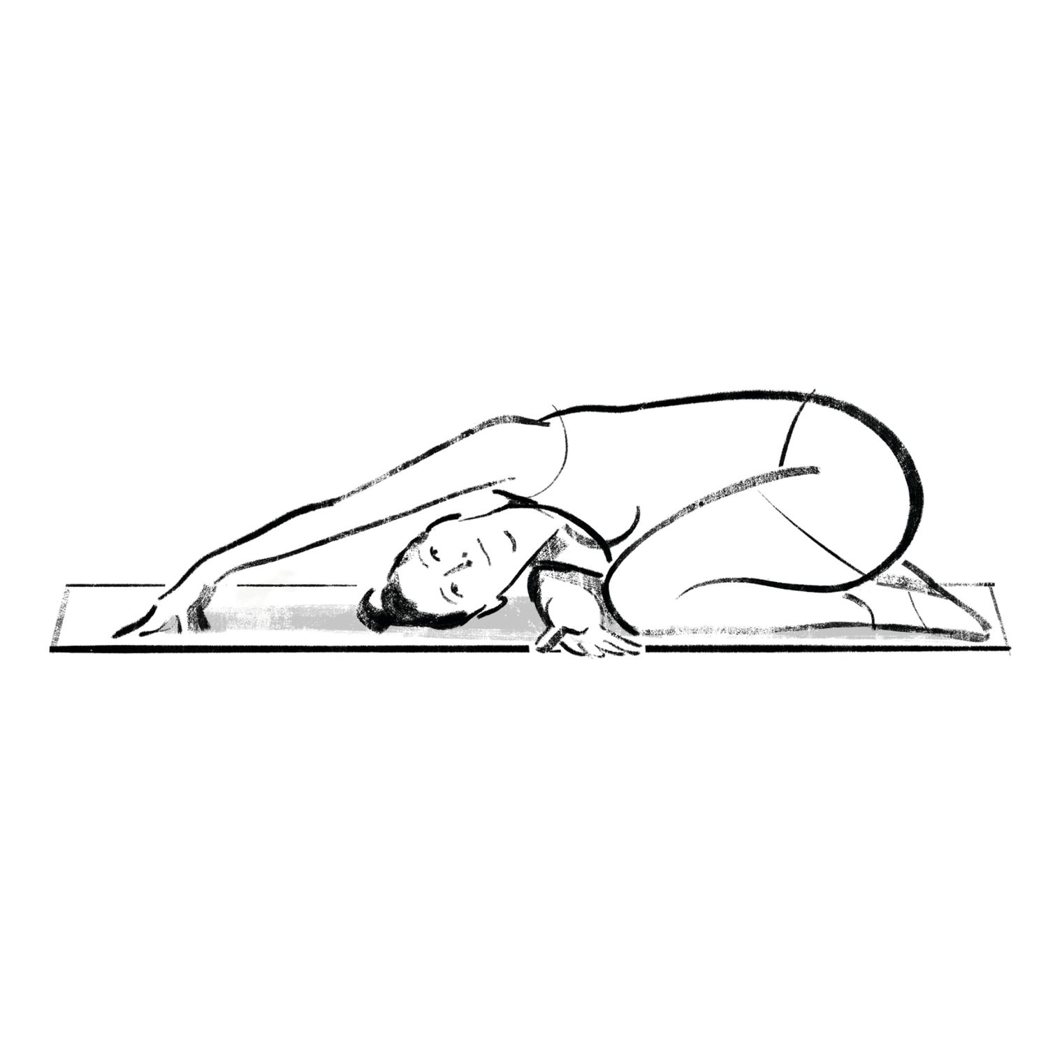 illustration of woman stretching
