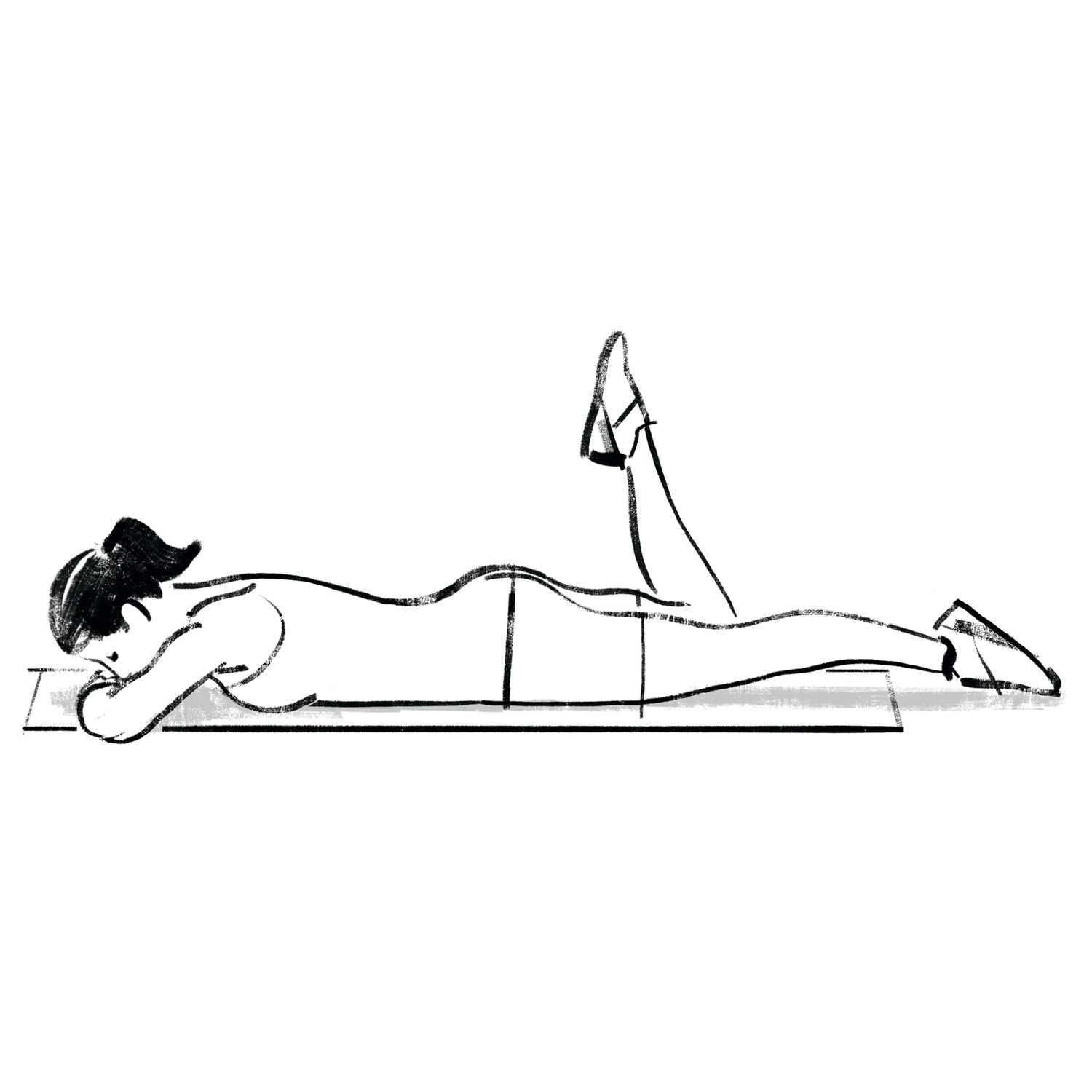 Illustration of woman stretching