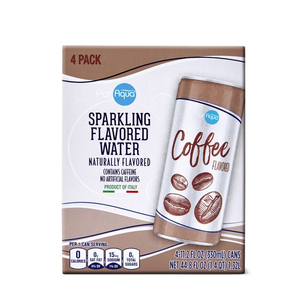 box of coffee-flavored sparkling water