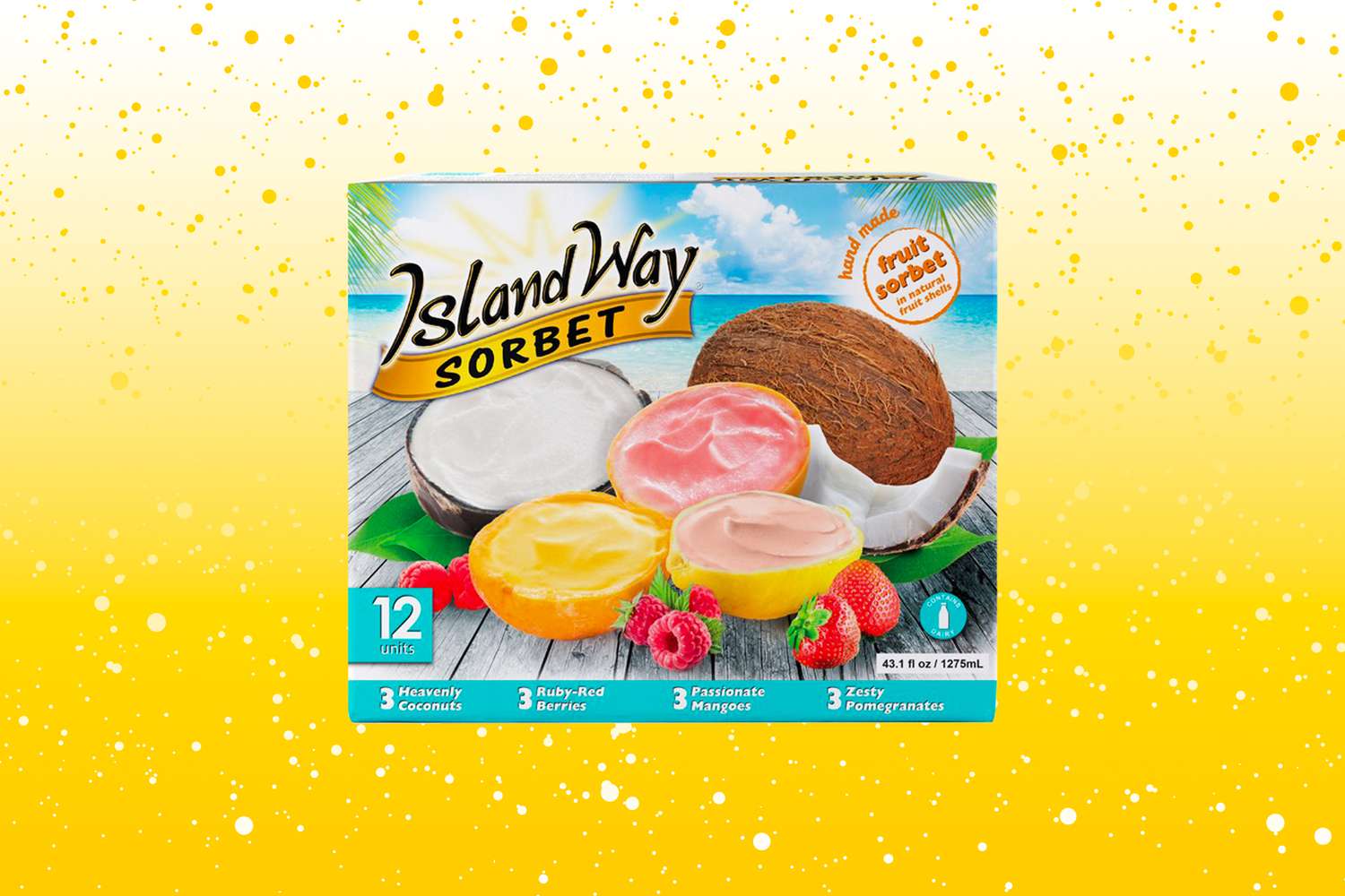 Island Way Sorbets In Assorted Fruit Shells, 12 ct from Costco
