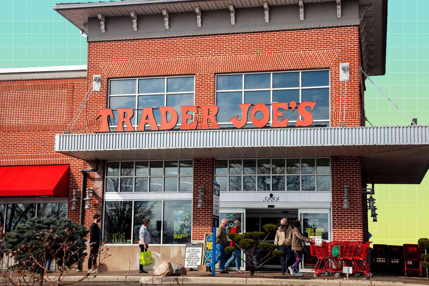 Trader Joe's storefront with a designed treatment
