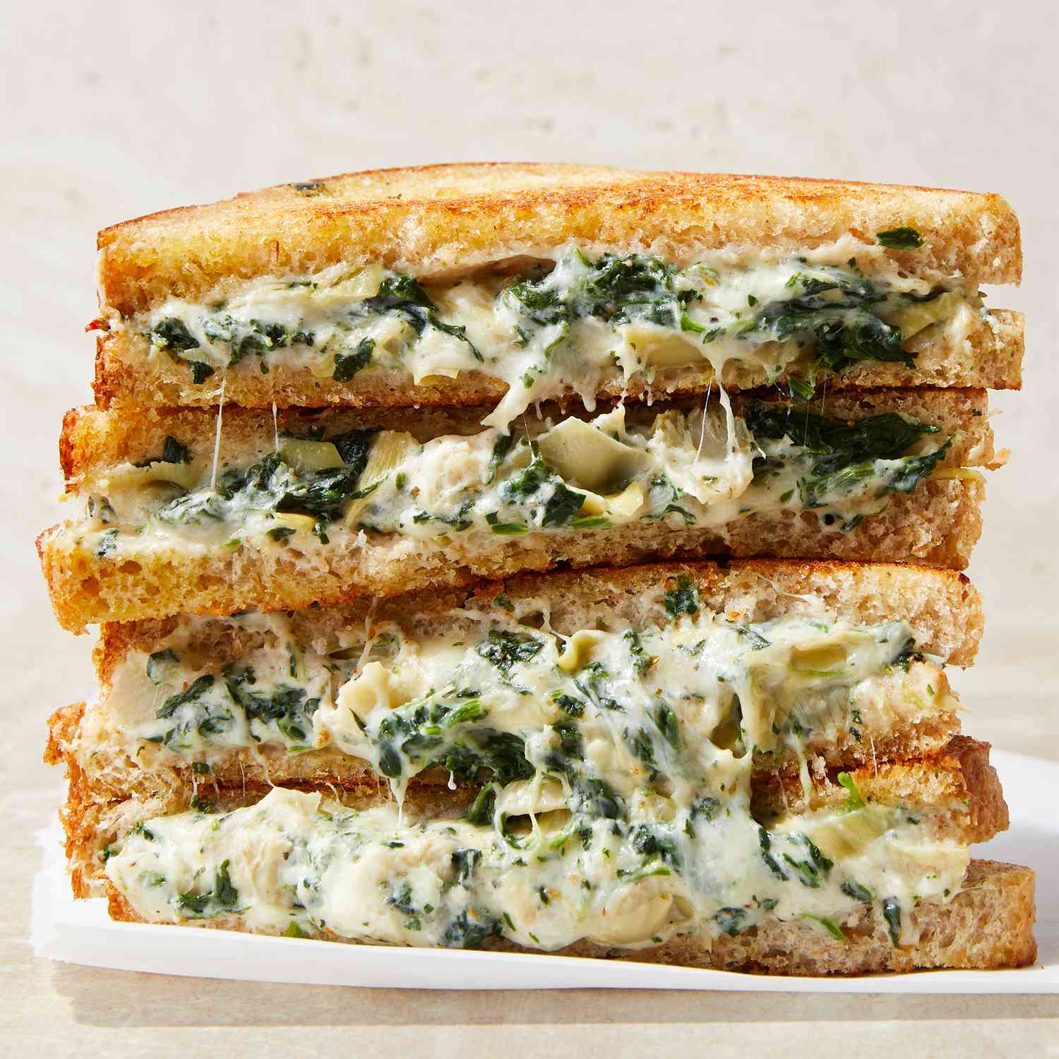 spinach artichoke dip grilled cheese