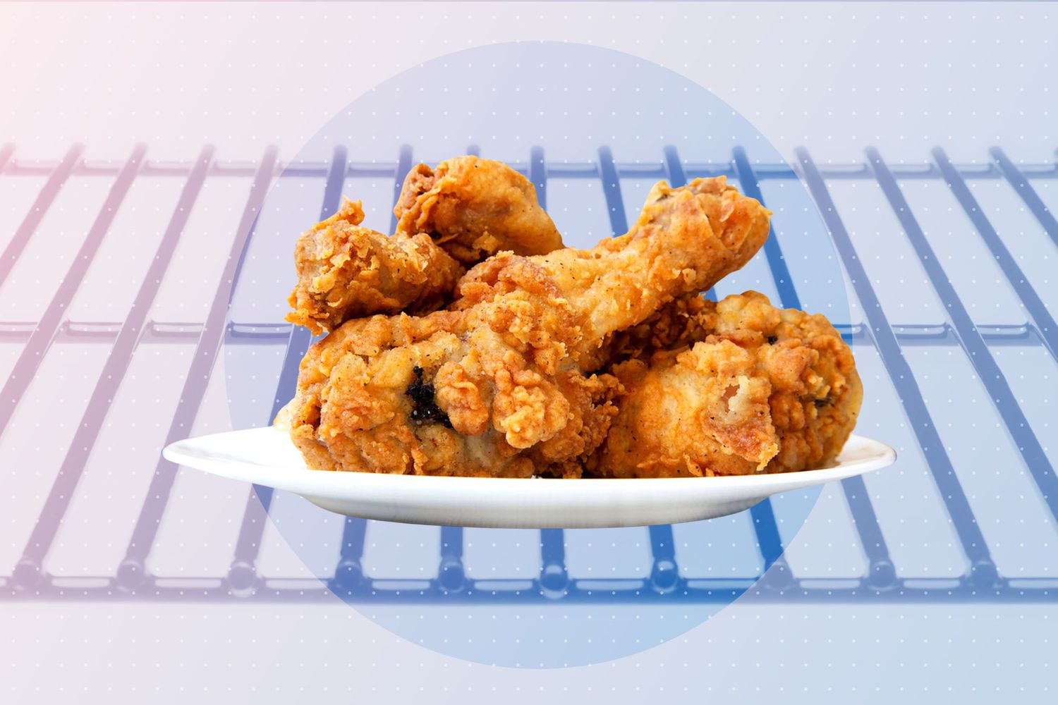 fried chicken on a designed background