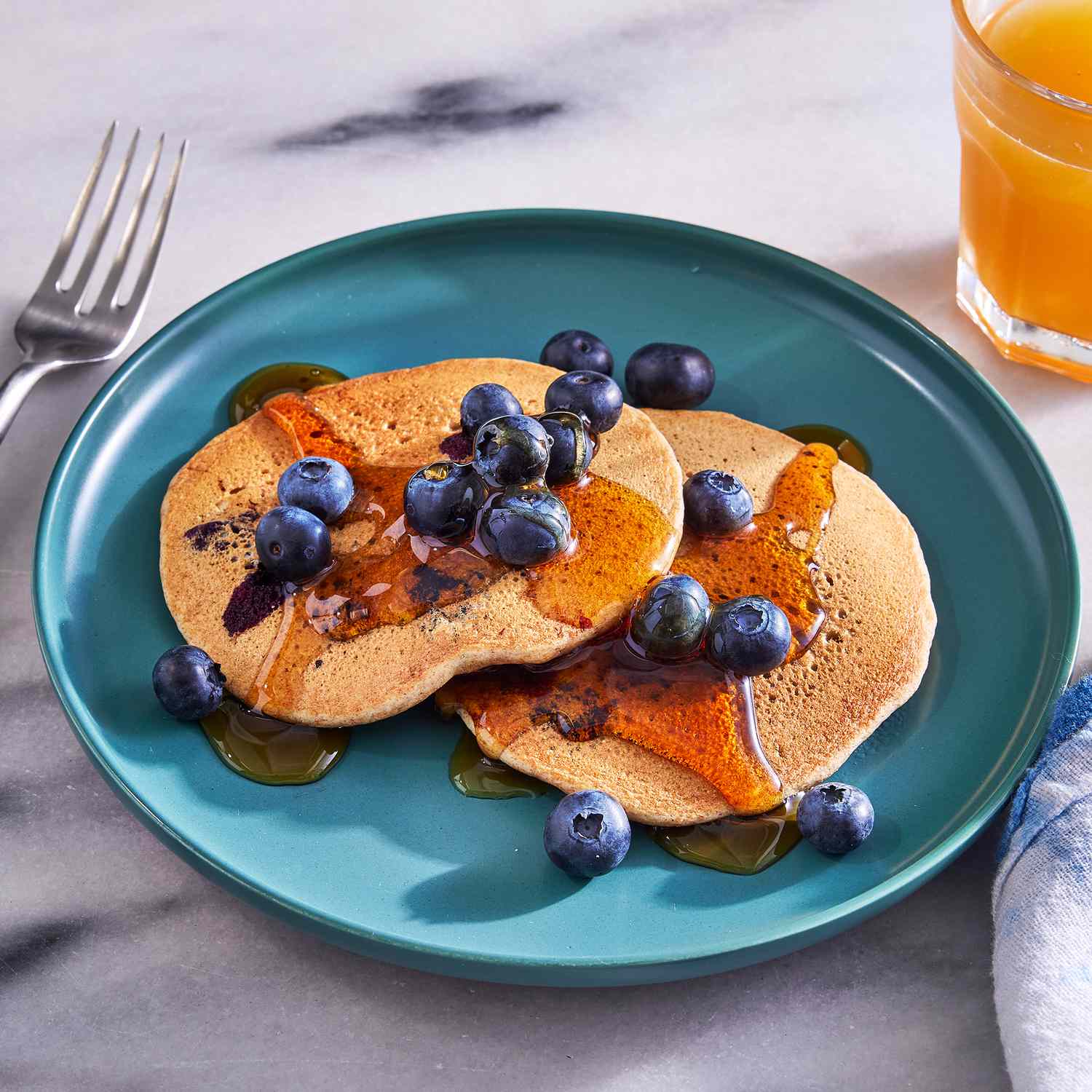 blueberry almond milk pancakes