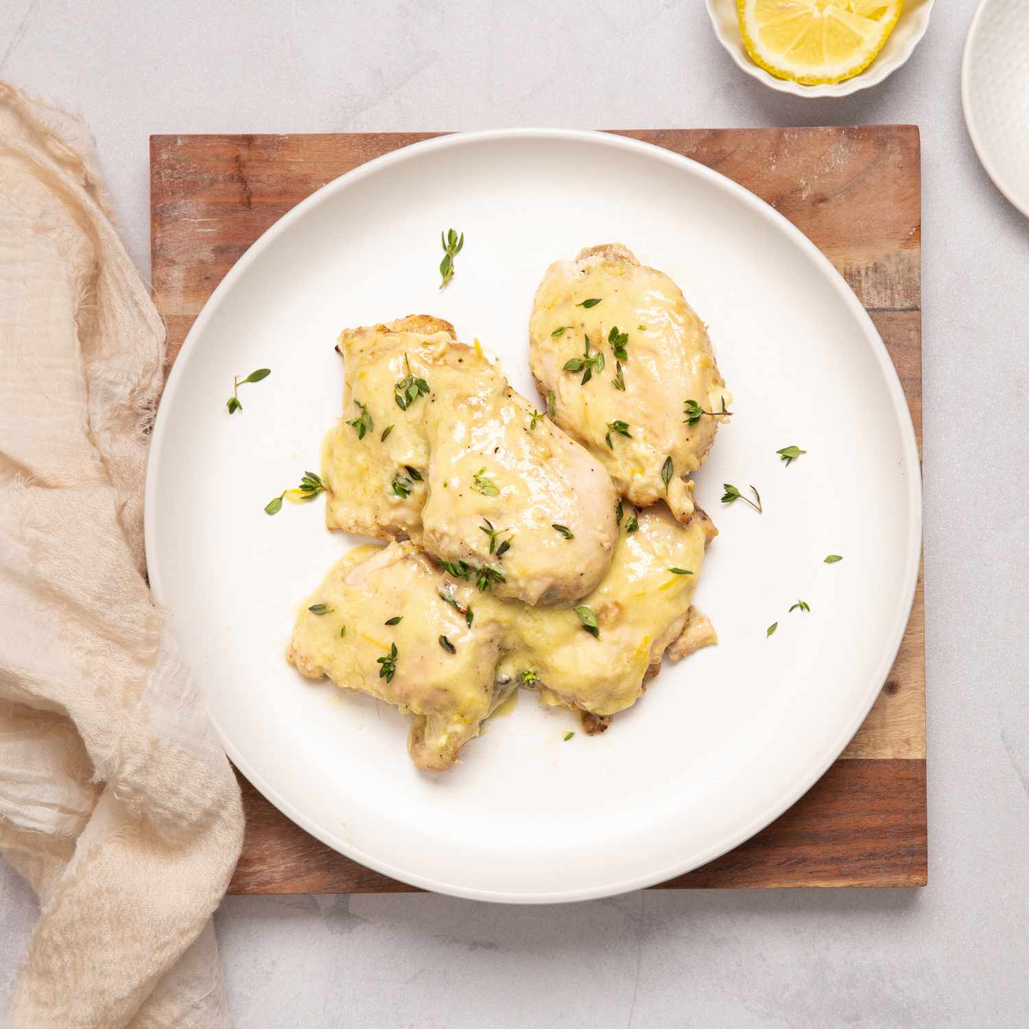 Creamy Lemon-Garlic Marinated Chicken 