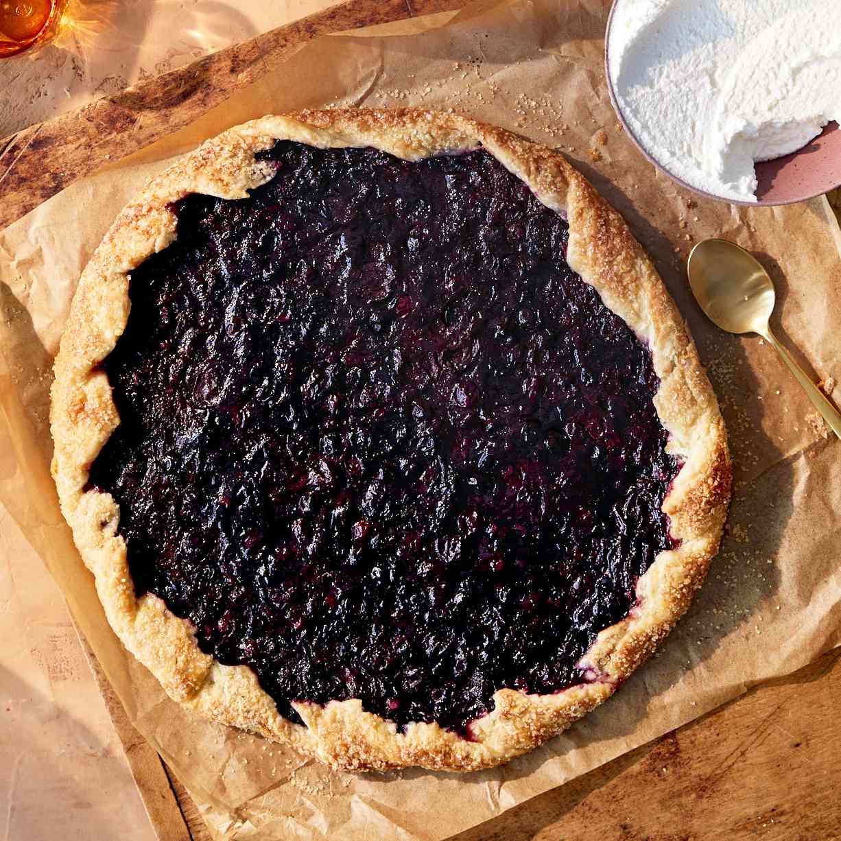 Old-Fashioned Cherry & Blueberry Galette 