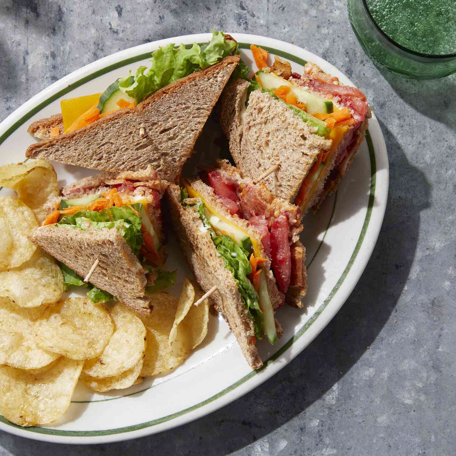 Loaded Veggie Club Sandwich