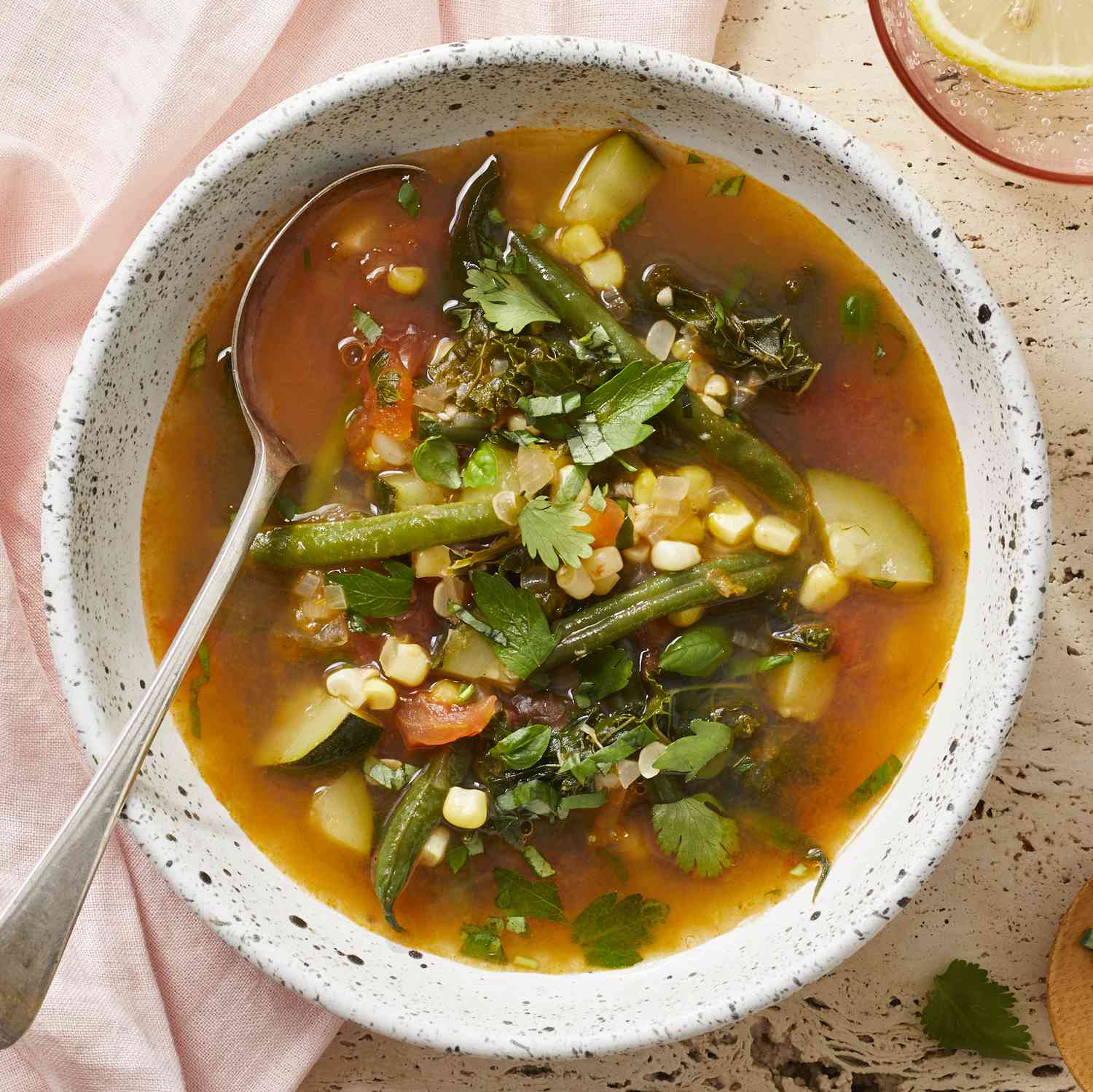 Lemon-Garlic Vegetable Soup 