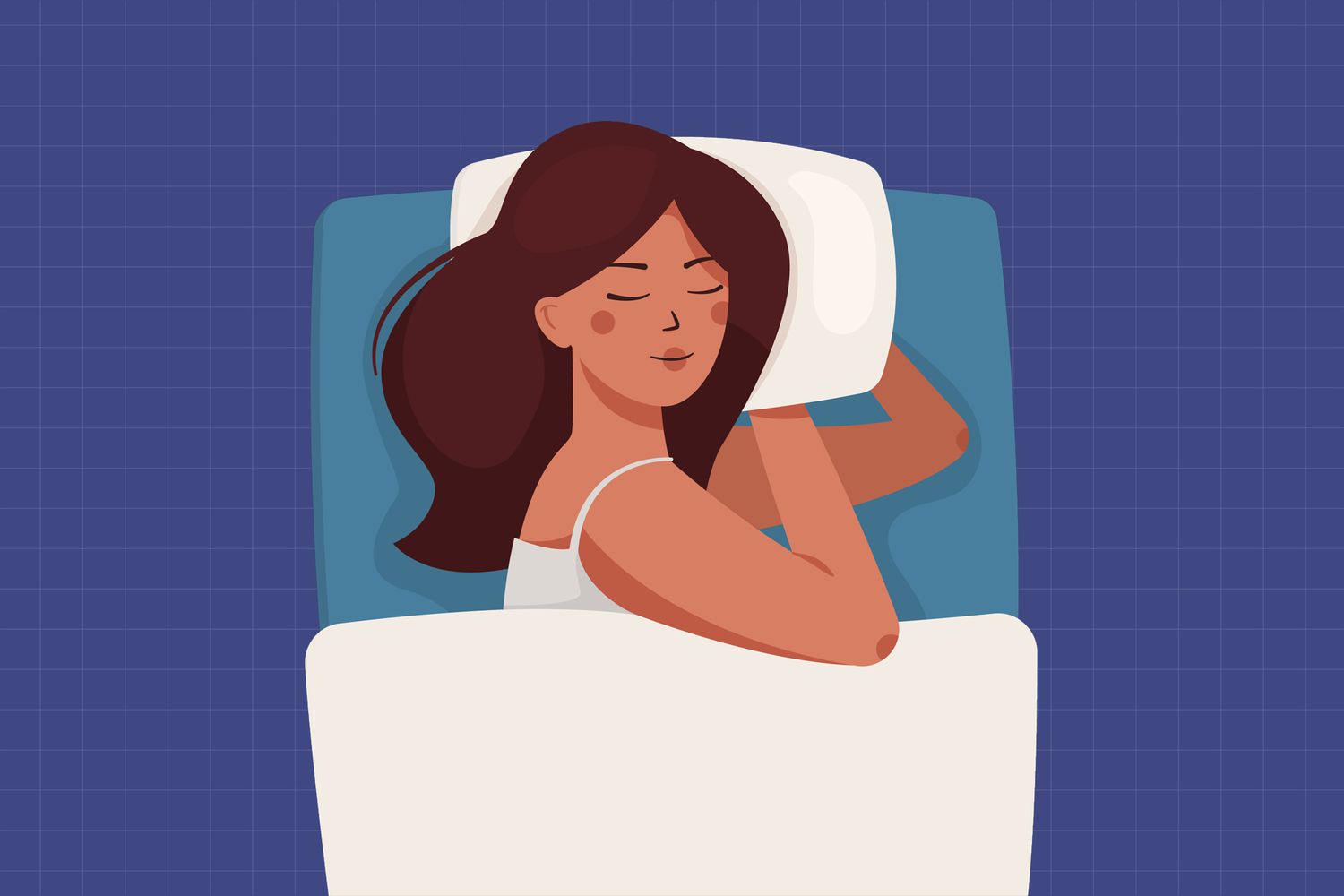 an illustration of a person sleeping