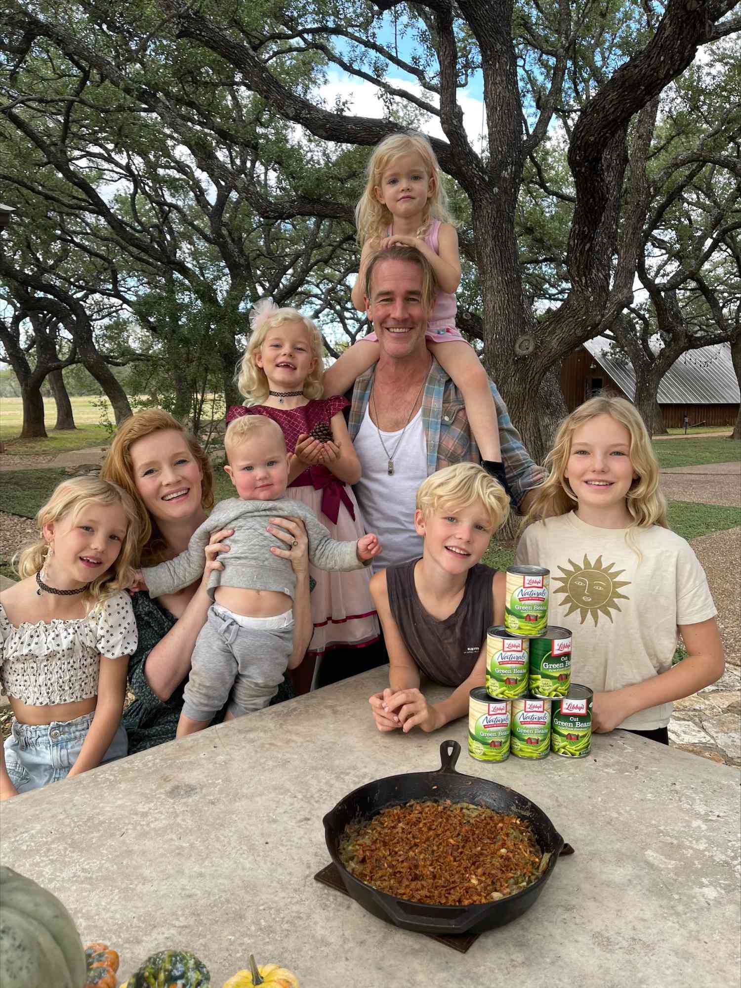 James Van Der Beek & Family (Photo provided by Libby's Vegetables)
