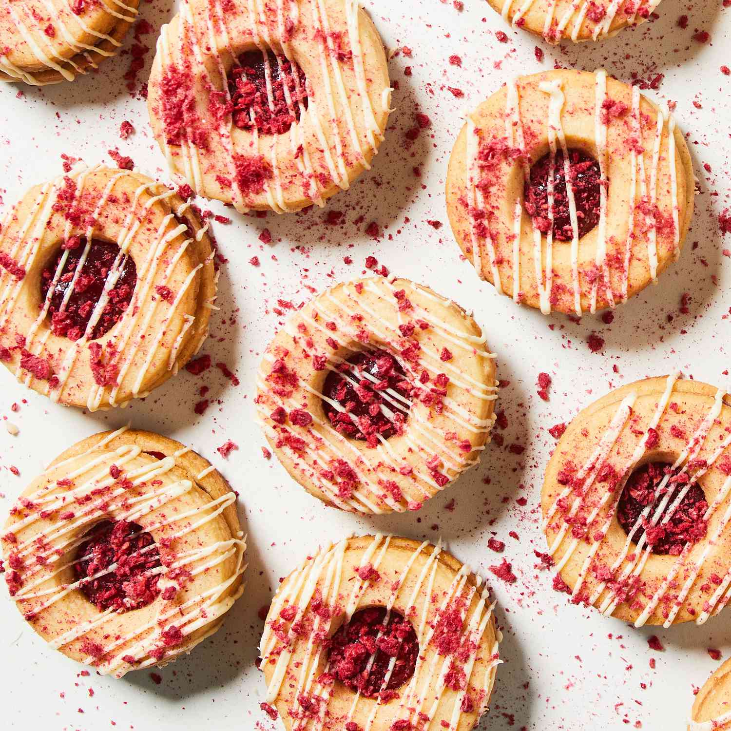 a recipe photo of Lingonberry Linzer Cookies