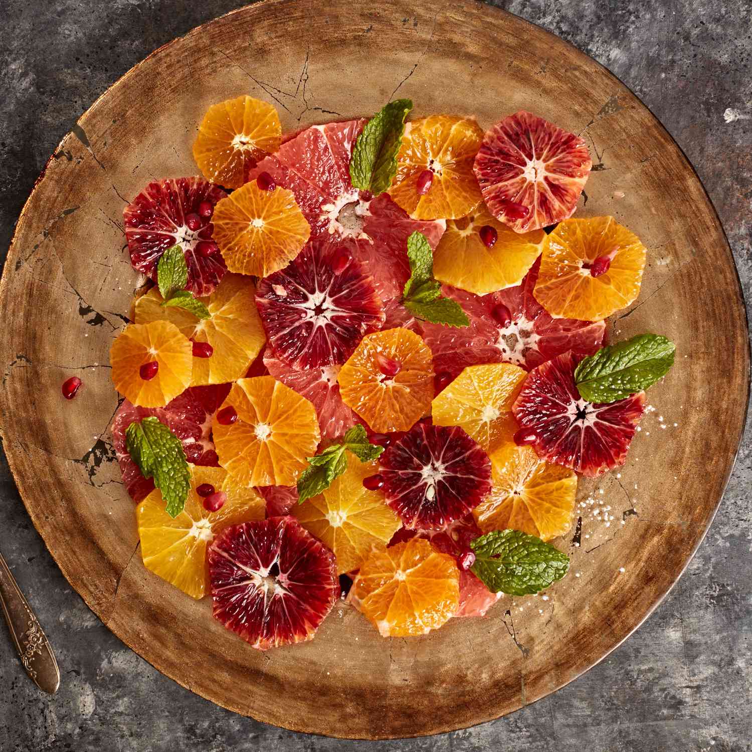 Moroccan-Style Citrus Salad on platter