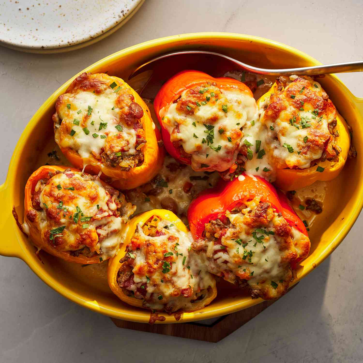 a recipe photo of the Stuffed Peppers
