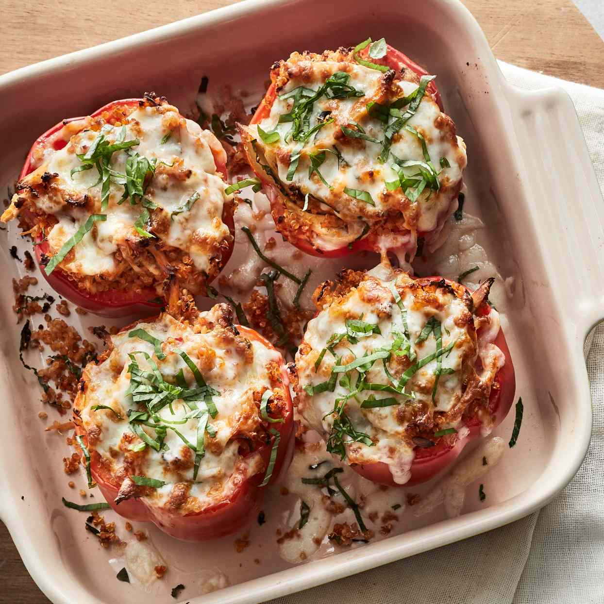 a recipe photo of the stuffed peppers