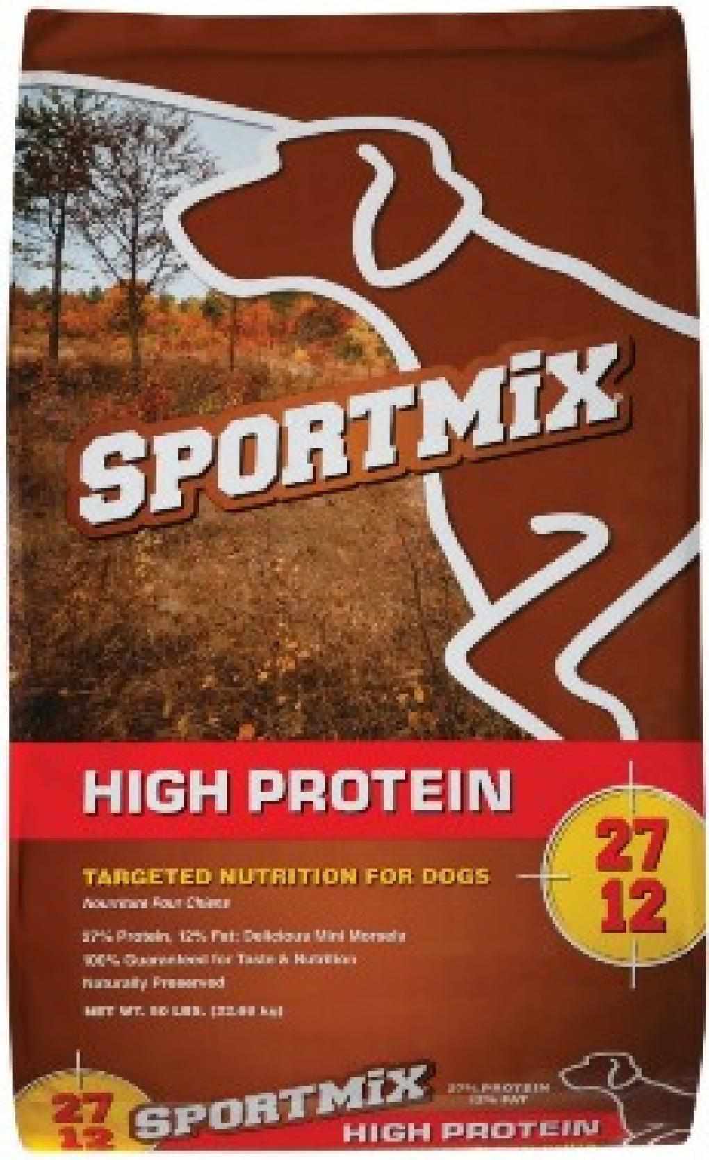 Sportmix High Protein Dog Food label
