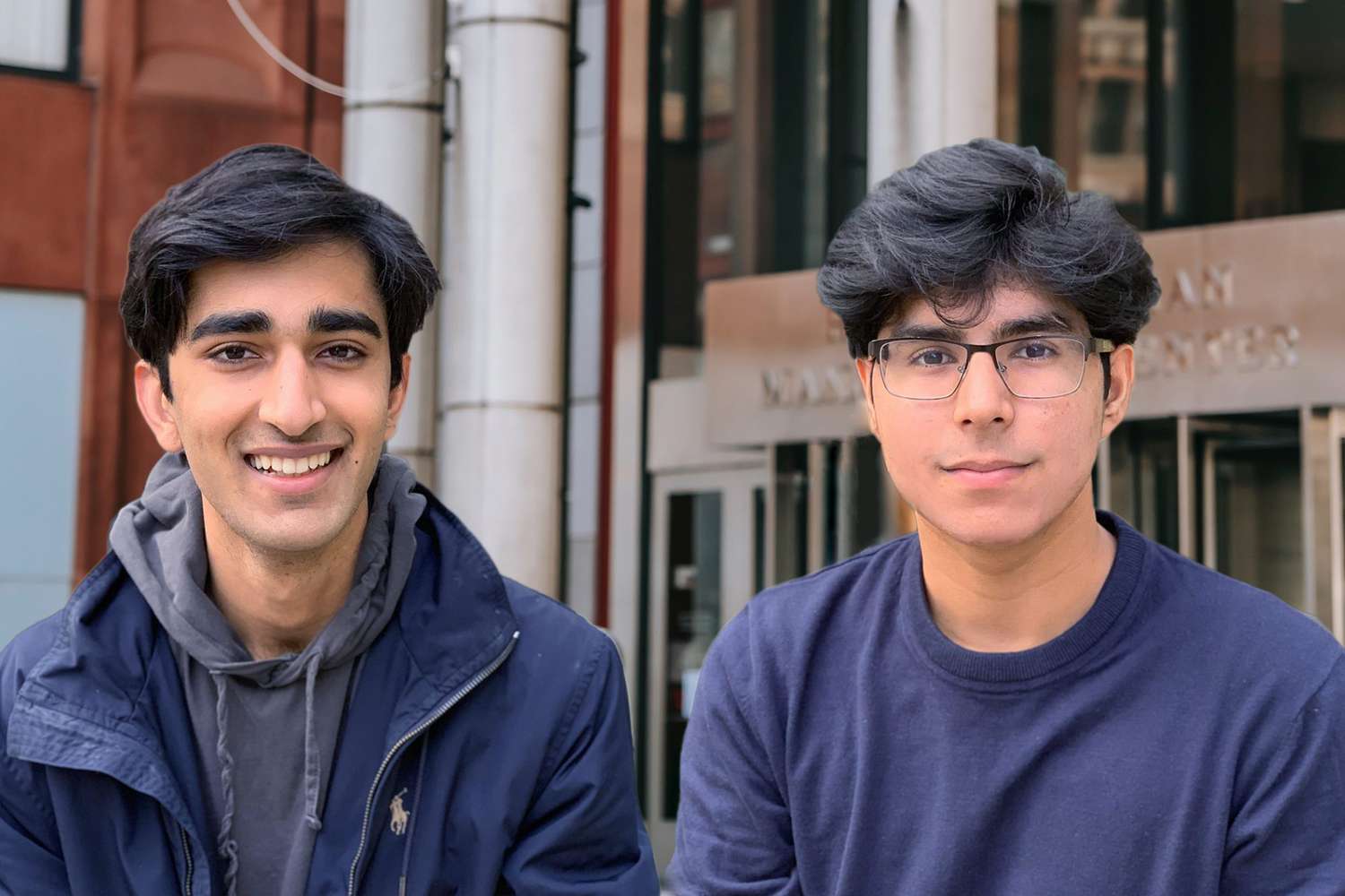 Arnuv Tandon and Karan Dalal, two teens who developed dog health app