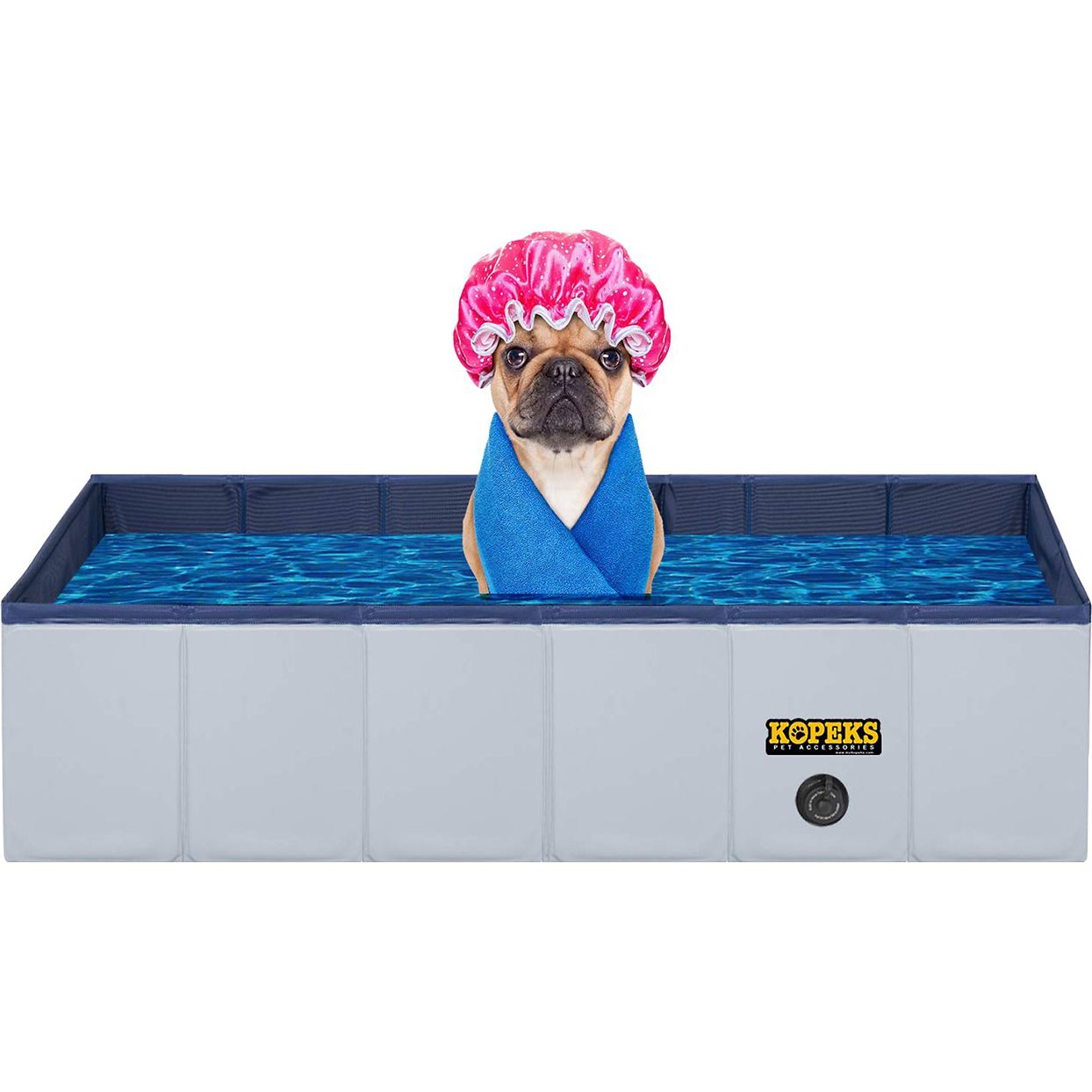 Kopeks outdoor portable rectangular dog swimming pool