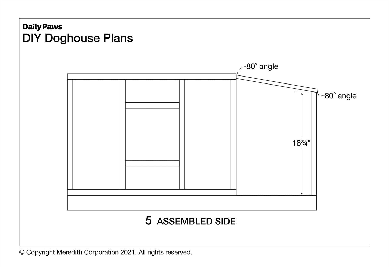assembled doghouse side diagram