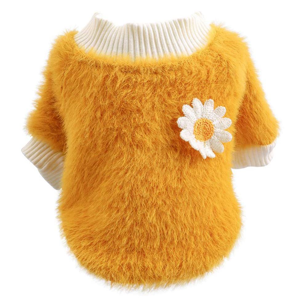 LOYY Daisy Flower Fleece Sweater on a white background