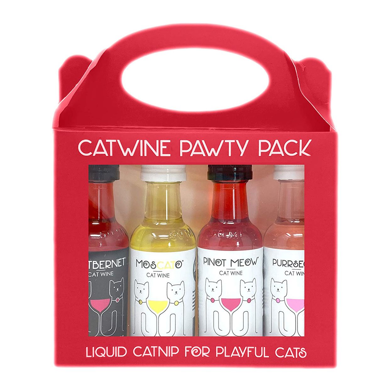 Product photo of a PetWineShop Cat Wine Pawty Pack on a white background