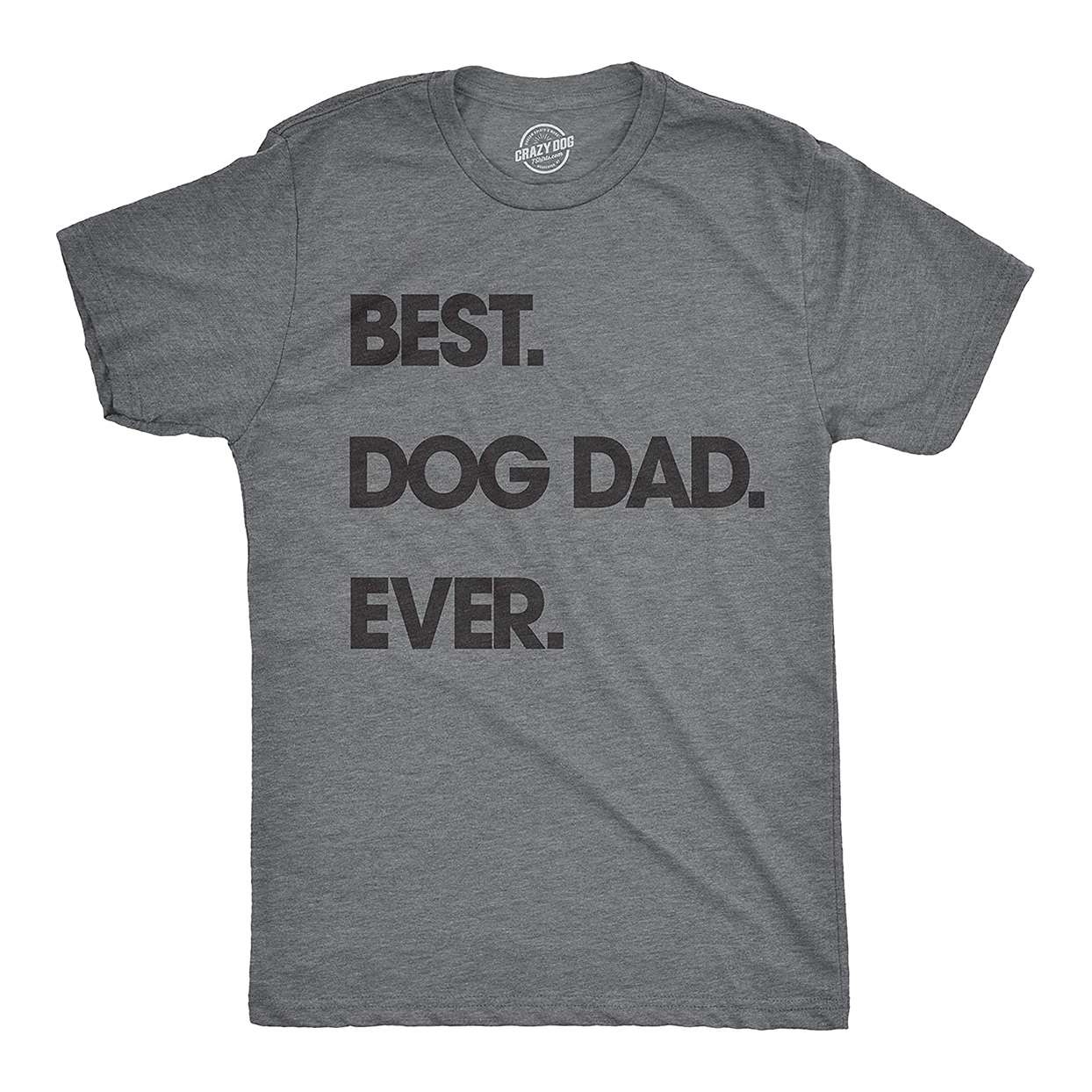 Product photo of a Men’s Best Dog Dad Ever T-Shirt on a white background