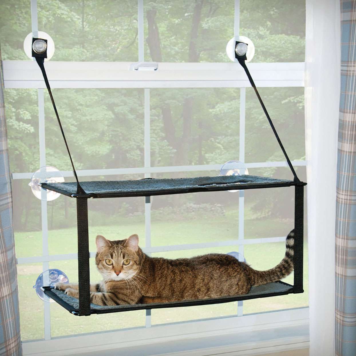 K&H Pet Products EZ Mount Double Stack Kitty Sill Cat Window Perch