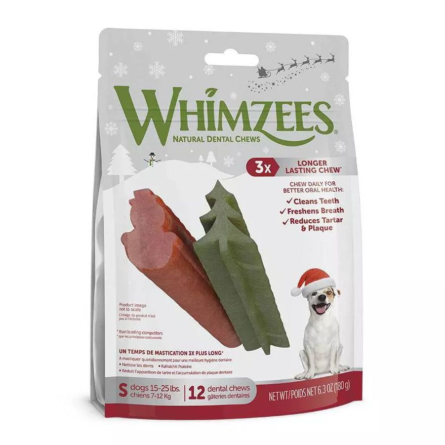 Product photo of WHIMZEES Holiday Small Holiday Dental Dog Treats