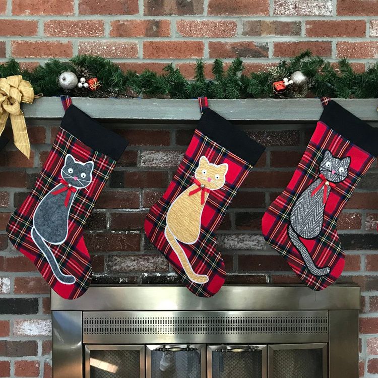 Product photo of Cat Christmas Stockings Personalized