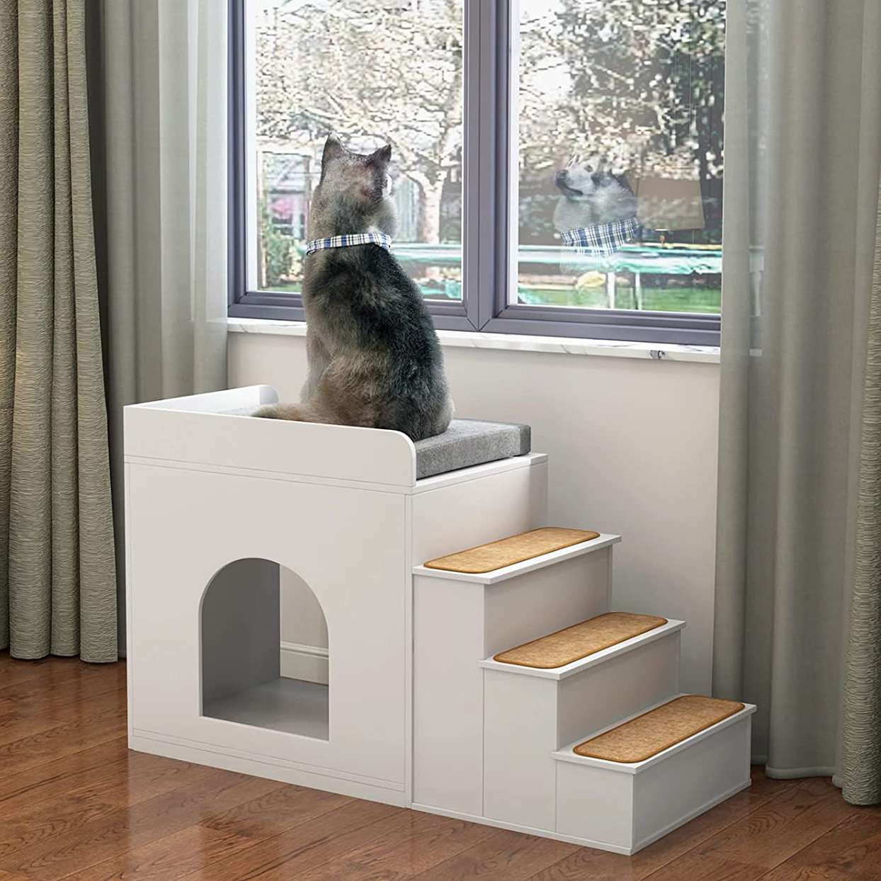 Multifunction Indoor Pet Multi-Level Bed Window Perch