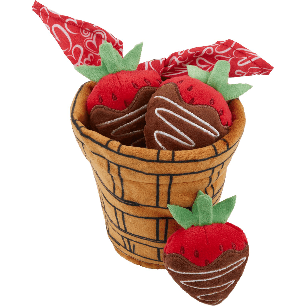 frisco valentine strawberry basket catnip toys