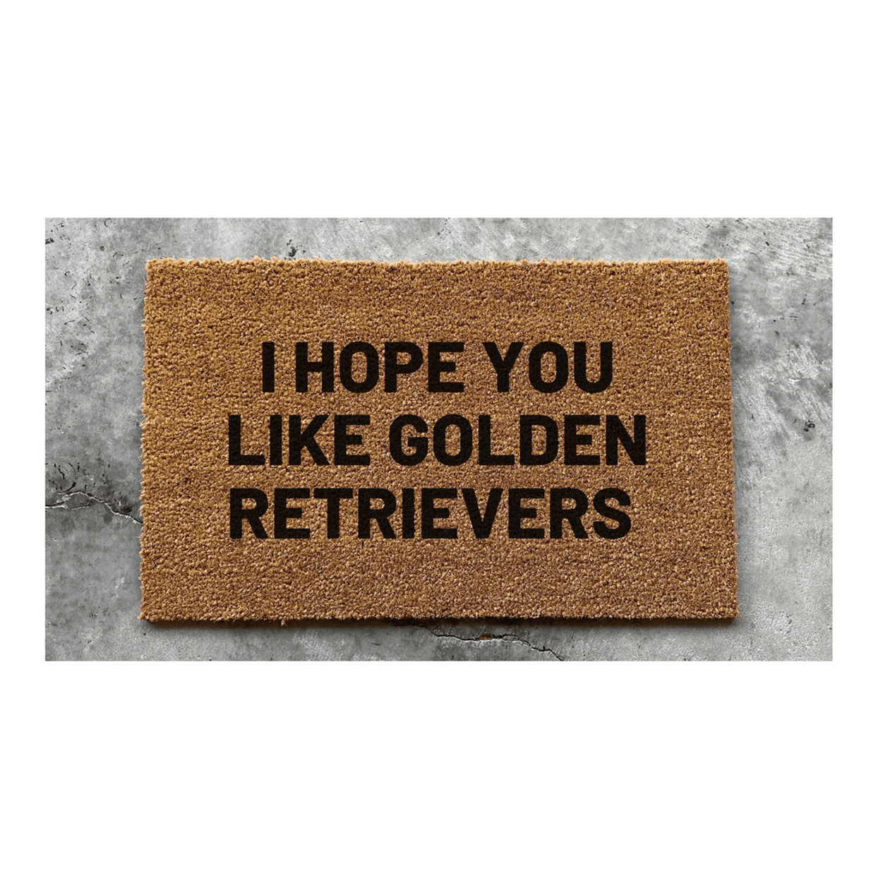 golden retriever welcome mat