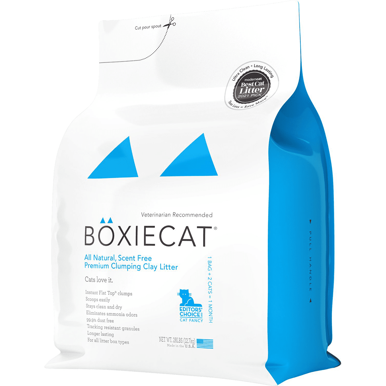 boxiecat premium unscented clumping cat litter