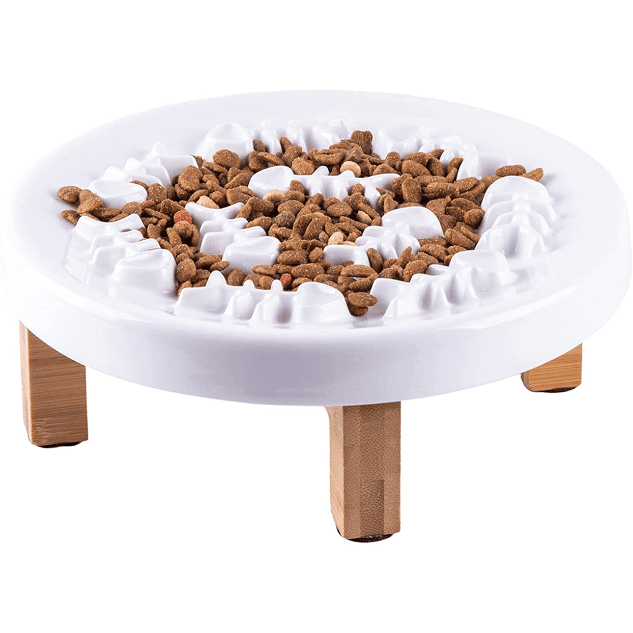 slow feeder elevated cat bowl