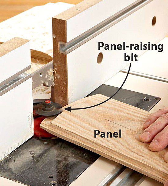 Pushing board between router and two part fence