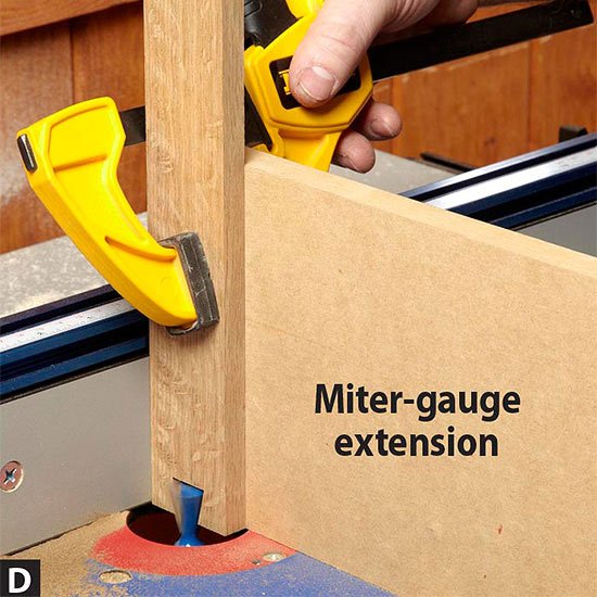 D Miter-gauge extension