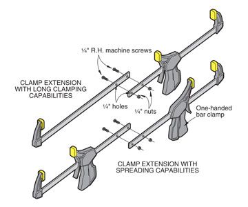BOLT CLAMPS TOGETHER FOR EXTRA REACH CAPACITY