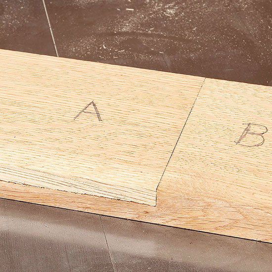 Boards marked with A & B