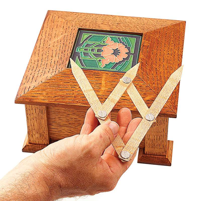 Checking the proportions of a wooden box with a Fibonacci Gauge